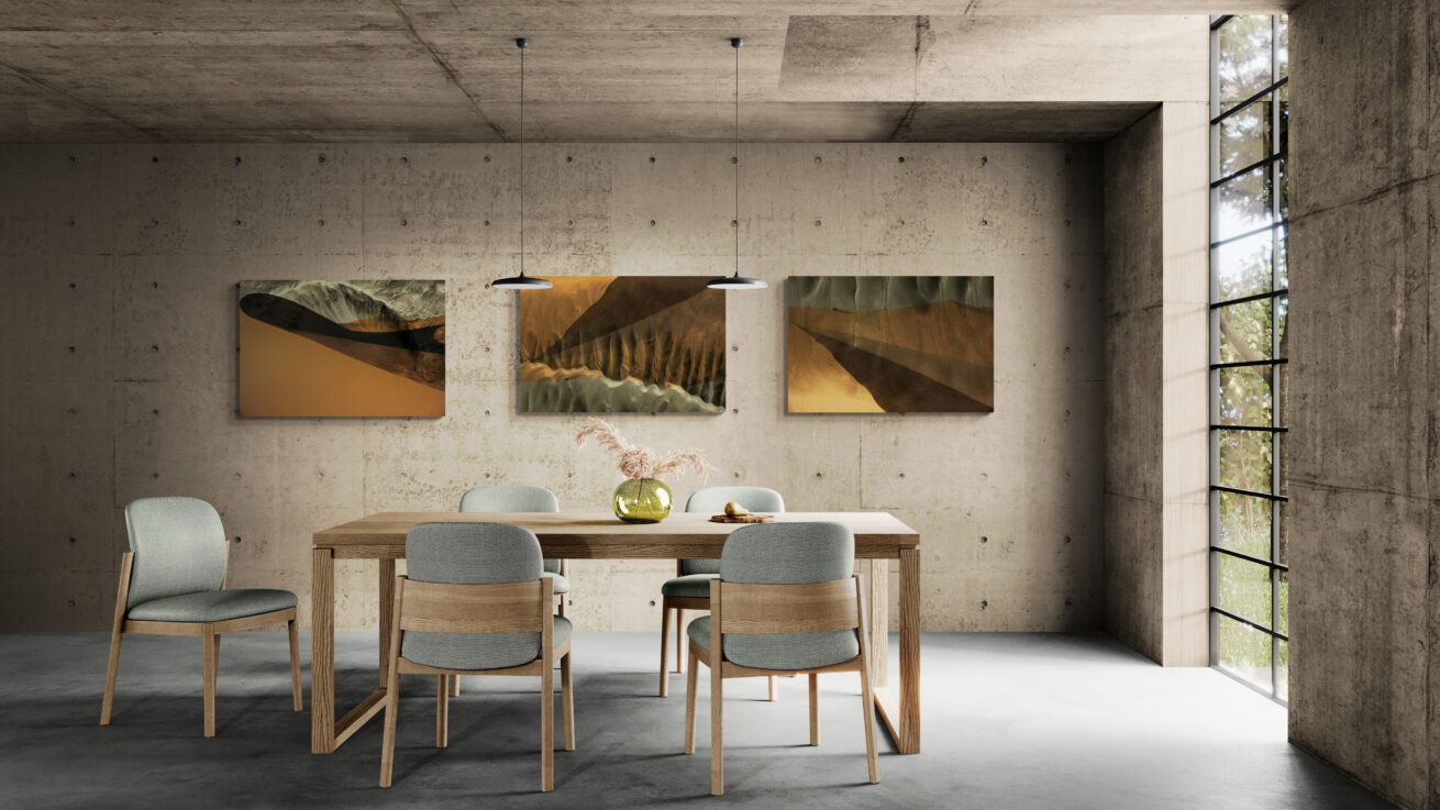 22 concrete-dining-room-with-a-window-view